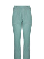 Weird Fish Blue Malorri 100% Cotton Trousers - Image 7 of 7