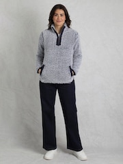 Weird Fish Grey Madi Cosy 1/4 Zip Fleece - Image 4 of 7