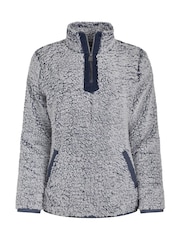 Weird Fish Grey Madi Cosy 1/4 Zip Fleece - Image 6 of 7