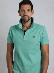 Blau - Weird Fish Miles Pique 100% Cotton Polo Shirt - Bild 1 von 7
