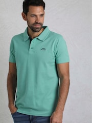 Blau - Weird Fish Miles Pique 100% Cotton Polo Shirt - Bild 2 von 7