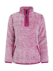 Weird Fish Pink Madi Cosy 1/4 Zip Fleece - Image 6 of 7