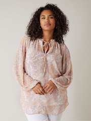 Evans Tie-Neck Long Sleeve Blouse - Image 1 of 4