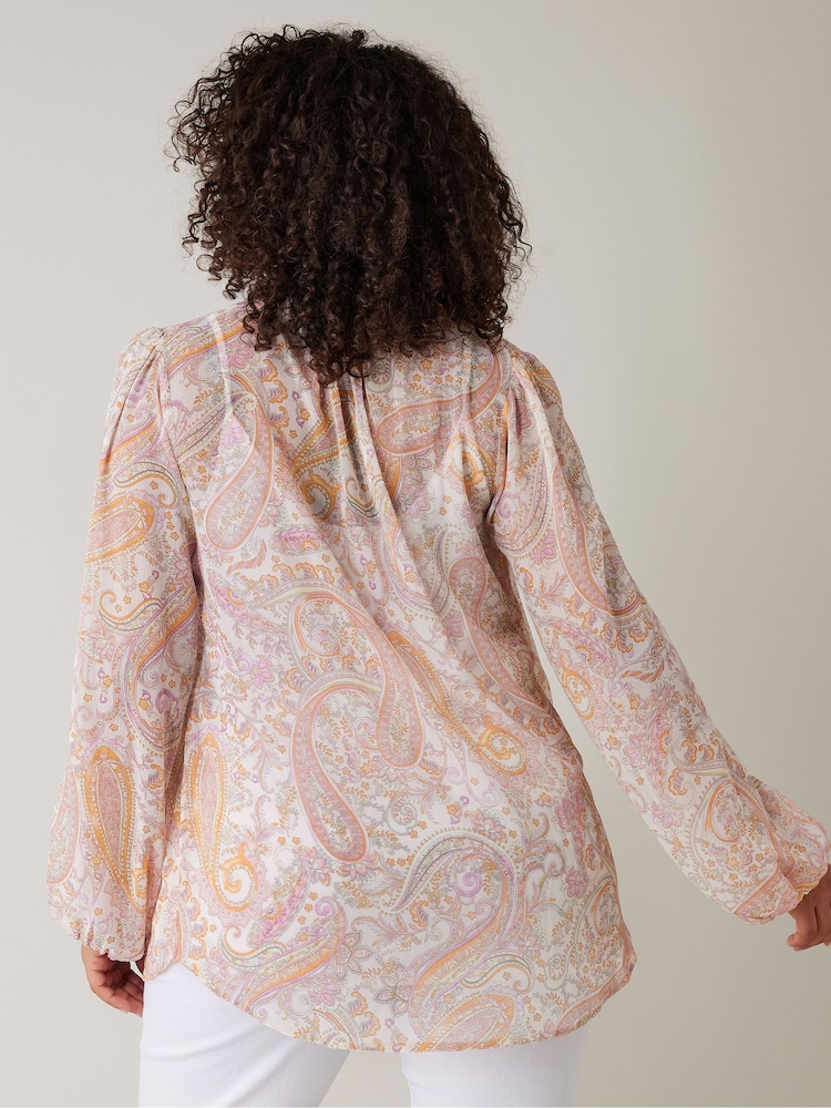 Evans Tie-Neck Long Sleeve Blouse - Image 2 of 4
