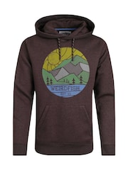 Weird Fish Brown Bryant Front Print Graphic Popover Hoodie - Image 5 of 6