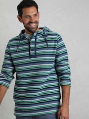 Weird Fish Moletom listrado Hooded Kierra Macaroni com gola alta e Payson Hoodie - Imagem 1 de 7