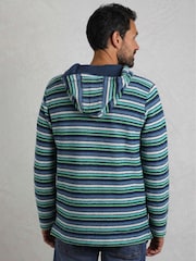 Weird Fish Moletom listrado Hooded Kierra Macaroni com gola alta e Payson Hoodie - Imagem 3 de 7