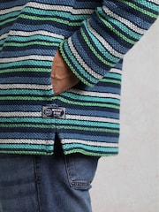 Weird Fish Moletom listrado Hooded Kierra Macaroni com gola alta e Payson Hoodie - Imagem 5 de 7