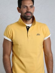 Gelb - Weird Fish Miles Pique 100% Cotton Polo Shirt - Bild 1 von 8