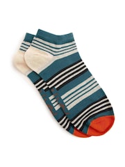 Weird Fish Blue Rolph Trainers Socks 3 Pack - Image 4 of 4