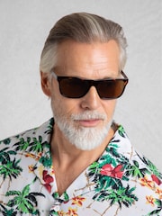 Коричневый - Weird Fish Charlton Sunglasses - Изображение 1 из 7
