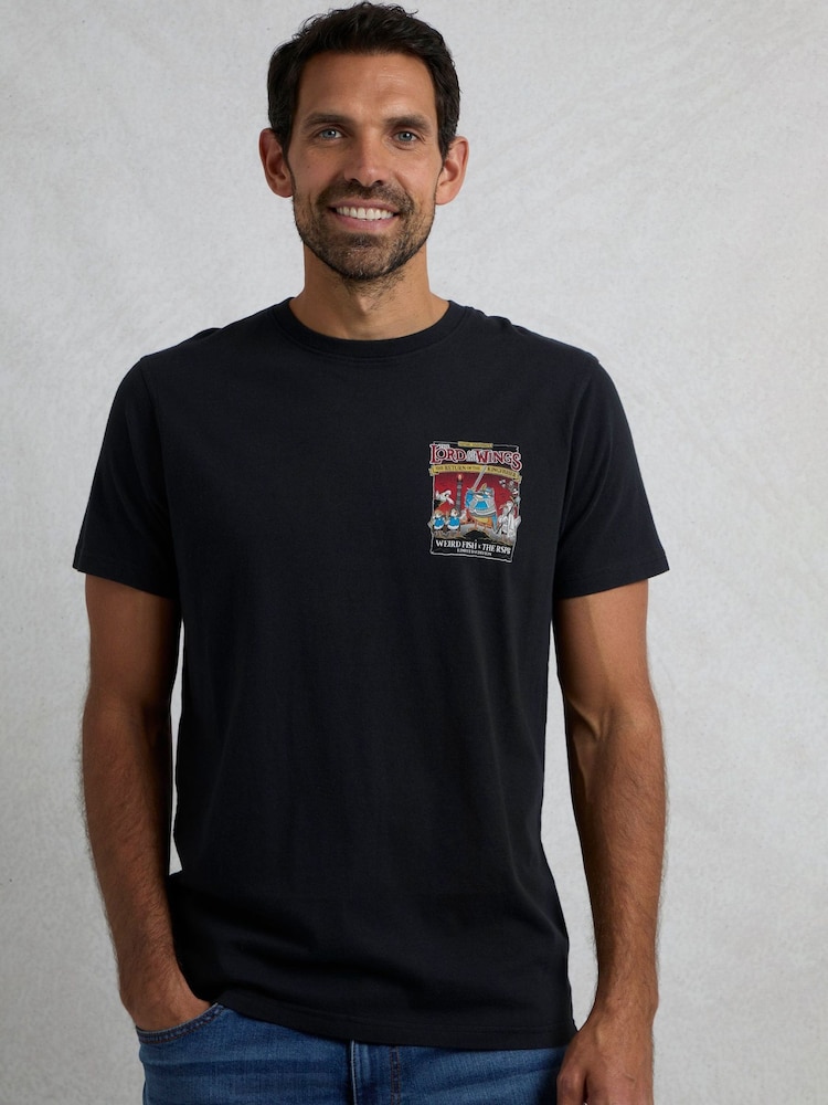 Weird Fish Black The Lord of The Wings Heritage Artist RSPB Collaboration 100% Cotton T-Shirt - Image 1 of 5