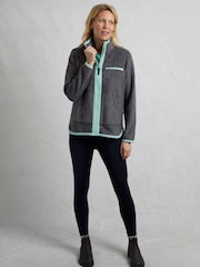 Weird Fish Grey Tilly Qtr Zip Grid Fleece - Image 1 of 6