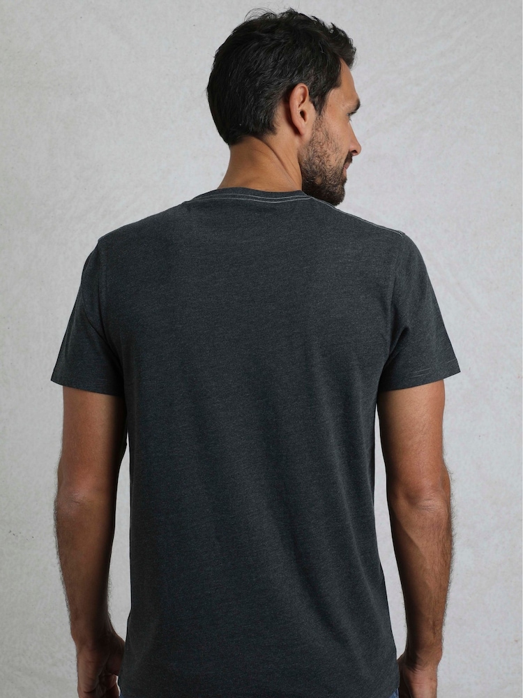 Weird Fish Black Summer Sector Graphic Print T-Shirt - Image 2 of 7 Weird Fish Black Summer Sector Graphic Print T-Shirt - Image 2 of 7