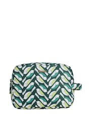 Weird Fish Green Janis Printed Washbag - Image 1 of 3