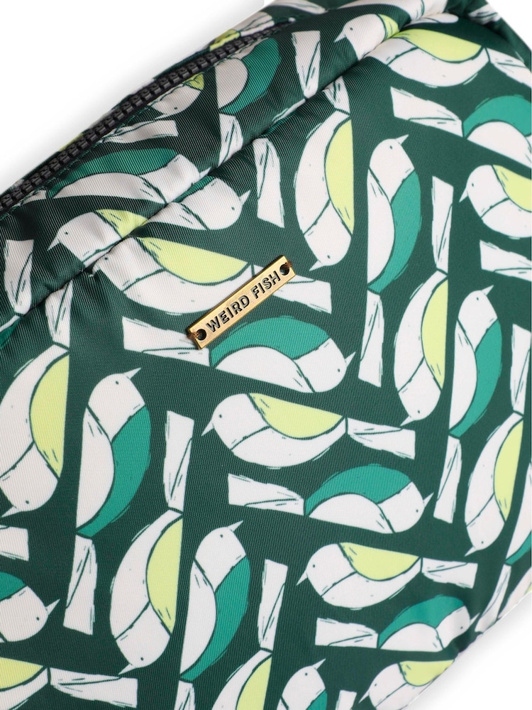 Weird Fish Green Janis Printed Washbag - Image 3 of 3