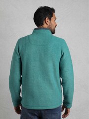 Weird Fish Green Shires Full Zip Grid Fleece - Image 2 of 7