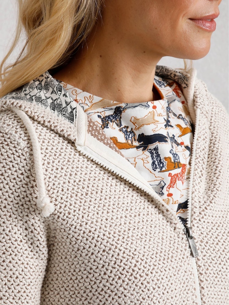 Weird Fish Cream Chicoa Full Zip Hooded Classic Macaroni Hoodie - Image 4 of 7