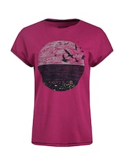 Weird Fish Pink Volant Slub 100% Cotton Graphic Print T-Shirt - Image 5 of 6