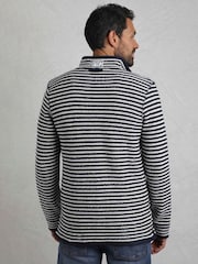 Weird Fish Grey Shorling 1/4 Zip Stripe Macaroni Fleeces - Image 2 of 8
