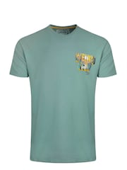 Weird Fish Blue Wild Life Heritage Wash Graphic Print 100% Cotton T-Shirt - Image 5 of 6