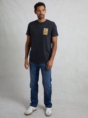 Weird Fish Black Shrimpsons Heritage Wash Artist 100% Cotton T-Shirt - Image 3 of 6