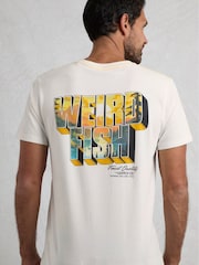 Weird Fish Cream Wild Life Heritage Wash Graphic Print 100% Cotton T-Shirt - Image 2 of 7