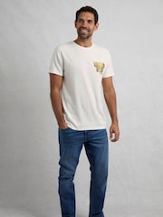Weird Fish Cream Wild Life Heritage Wash Graphic Print 100% Cotton T-Shirt - Image 3 of 7