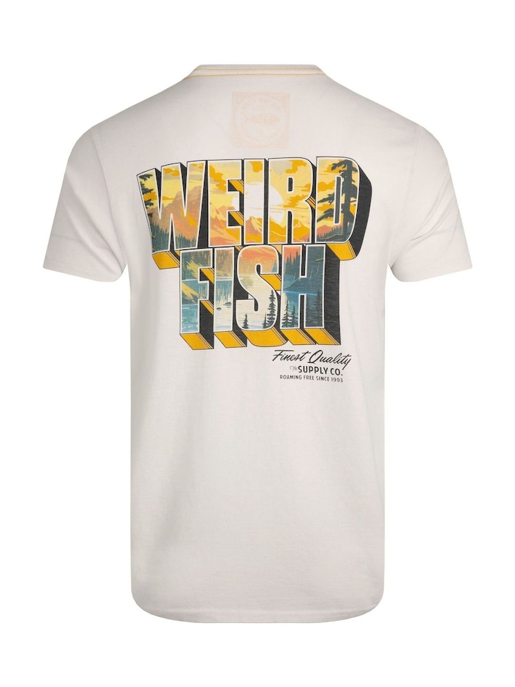 Weird Fish Cream Wild Life Heritage Wash Graphic Print 100% Cotton T-Shirt - Image 7 of 7