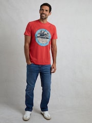 Weird Fish Red Coasting Graphic Print T-Shirt - Image 3 of 5