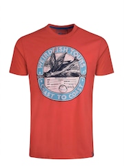 Weird Fish Red Coasting Graphic Print T-Shirt - Image 5 of 5