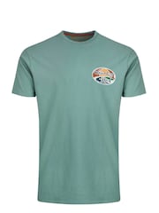 Albastru - Weird Fish Land and Sea Back Print Graphic 100% Cotton T-Shirt - Image 6 of 7