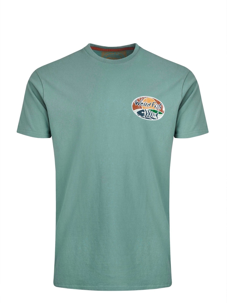 Albastru - Weird Fish Land and Sea Back Print Graphic 100% Cotton T-Shirt - Image 6 of 7