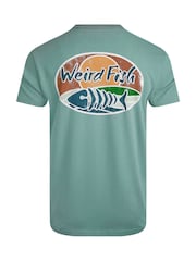 Albastru - Weird Fish Land and Sea Back Print Graphic 100% Cotton T-Shirt - Image 7 of 7