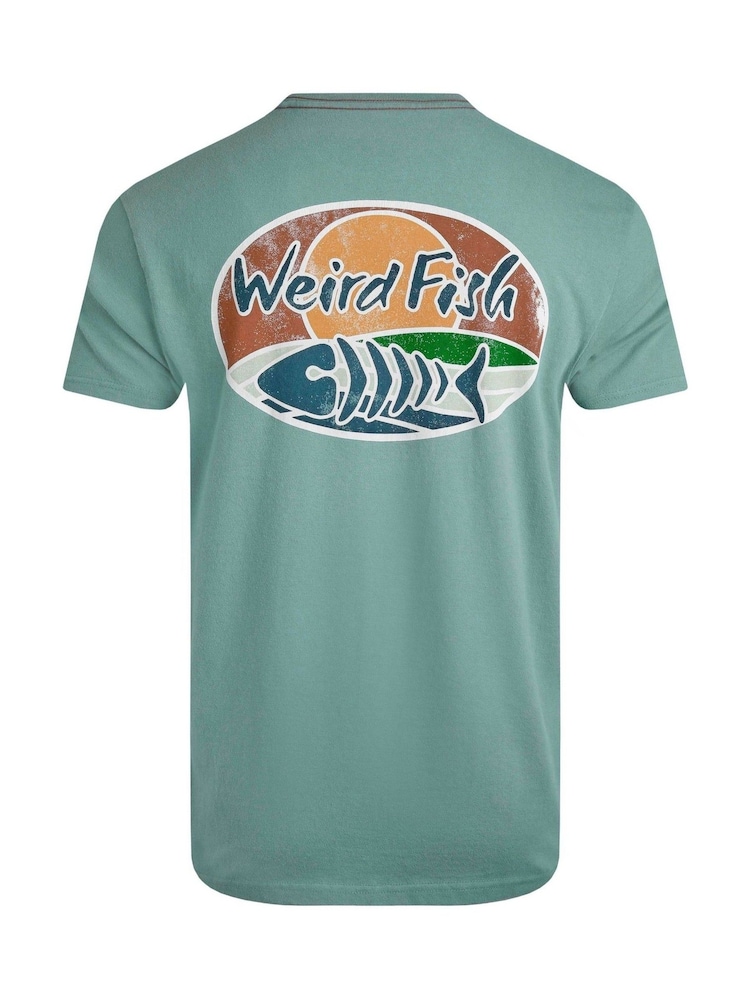 Albastru - Weird Fish Land and Sea Back Print Graphic 100% Cotton T-Shirt - Image 7 of 7