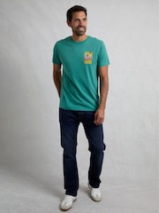 Weird Fish Green Shrimpsons Heritage Wash Artist 100% Cotton T-Shirt - Image 2 of 6