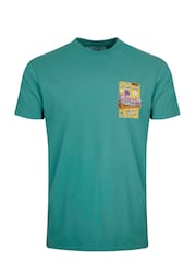 Weird Fish Green Shrimpsons Heritage Wash Artist 100% Cotton T-Shirt - Image 5 of 6
