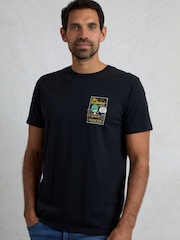 Weird Fish Black Codfather Heritage Wash Artist 100% Cotton T-Shirt - Image 1 of 5