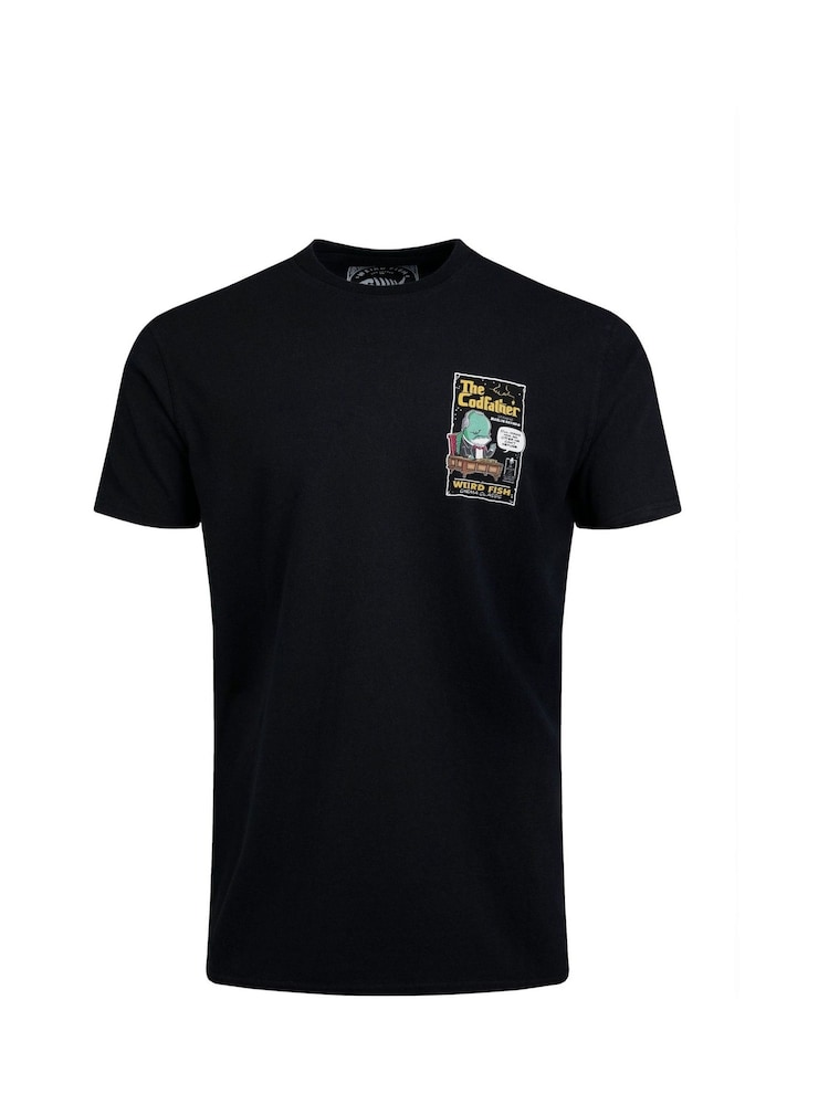 Weird Fish Black Codfather Heritage Wash Artist 100% Cotton T-Shirt - Image 5 of 5