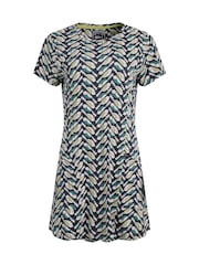 Weird Fish Grey Sidra Printed Jersey Slub 100% Cotton Tunic - Image 5 of 6