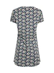Weird Fish Grey Sidra Printed Jersey Slub 100% Cotton Tunic - Image 6 of 6