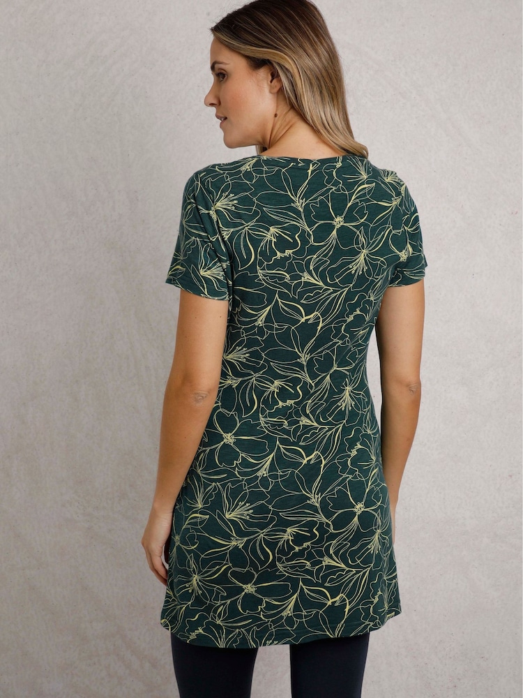 Lichtgroen - Weird Fish Sidra Printed Jersey Slub 100% Cotton Tunic - Image 2 of 6