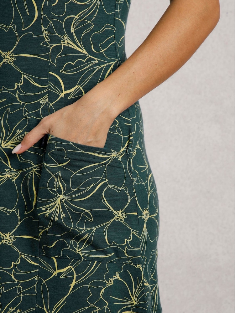 Lichtgroen - Weird Fish Sidra Printed Jersey Slub 100% Cotton Tunic - Image 4 of 6