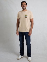 Weird Fish Cream Codfather Heritage Wash Artist 100% Cotton T-Shirt - Image 1 of 5