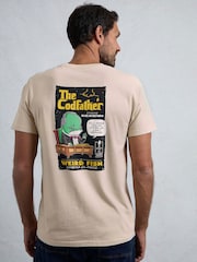 Weird Fish Cream Codfather Heritage Wash Artist 100% Cotton T-Shirt - Image 3 of 5
