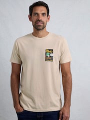 Weird Fish Cream Codfather Heritage Wash Artist 100% Cotton T-Shirt - Image 4 of 5