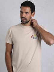 Creme - Weird Fish Land and Sea Back Print Graphic 100% Cotton T-Shirt - Bild 1 von 8