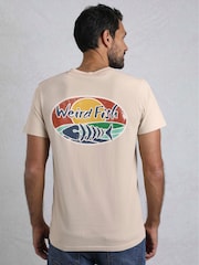 Creme - Weird Fish Land and Sea Back Print Graphic 100% Cotton T-Shirt - Bild 2 von 8