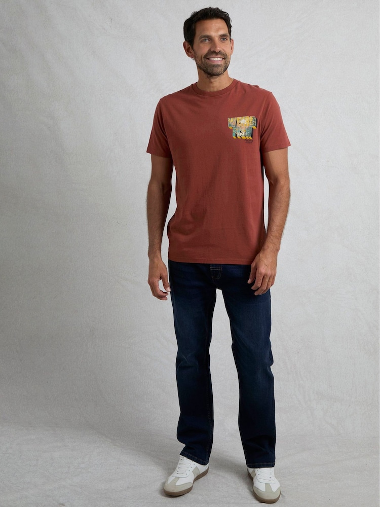 Червоний - Weird Fish Wild Life Heritage Wash Graphic принт 100% Cotton футболки - Image 1 of 7