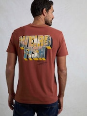 Червоний - Weird Fish Wild Life Heritage Wash Graphic принт 100% Cotton футболки - Image 2 of 7